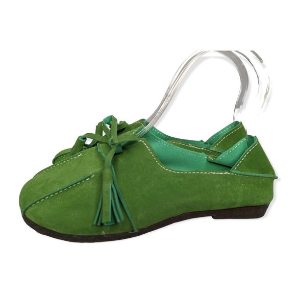 Women's Slip on Green Loafers Soft Faux Leather Size 37/ US Size 6.5 - Picture 3 of 11